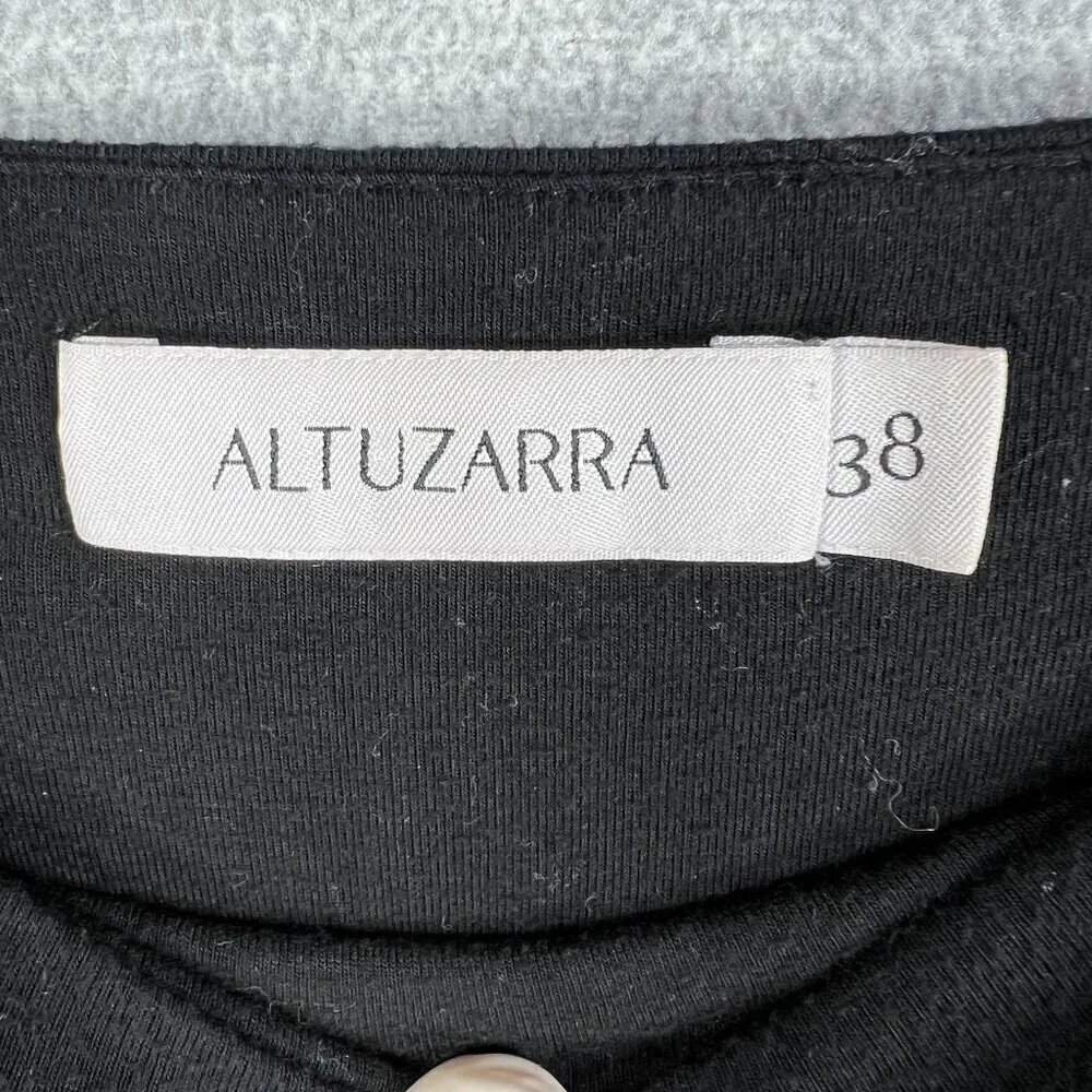 Altuzarra Womens 38/ Large Black Ruffled Asymmetrical Soft Skirt Made In France